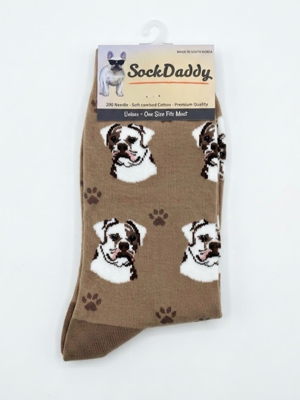 Sock Daddy by E&S Pets American Bulldog Crew Socks Unisex One Size
